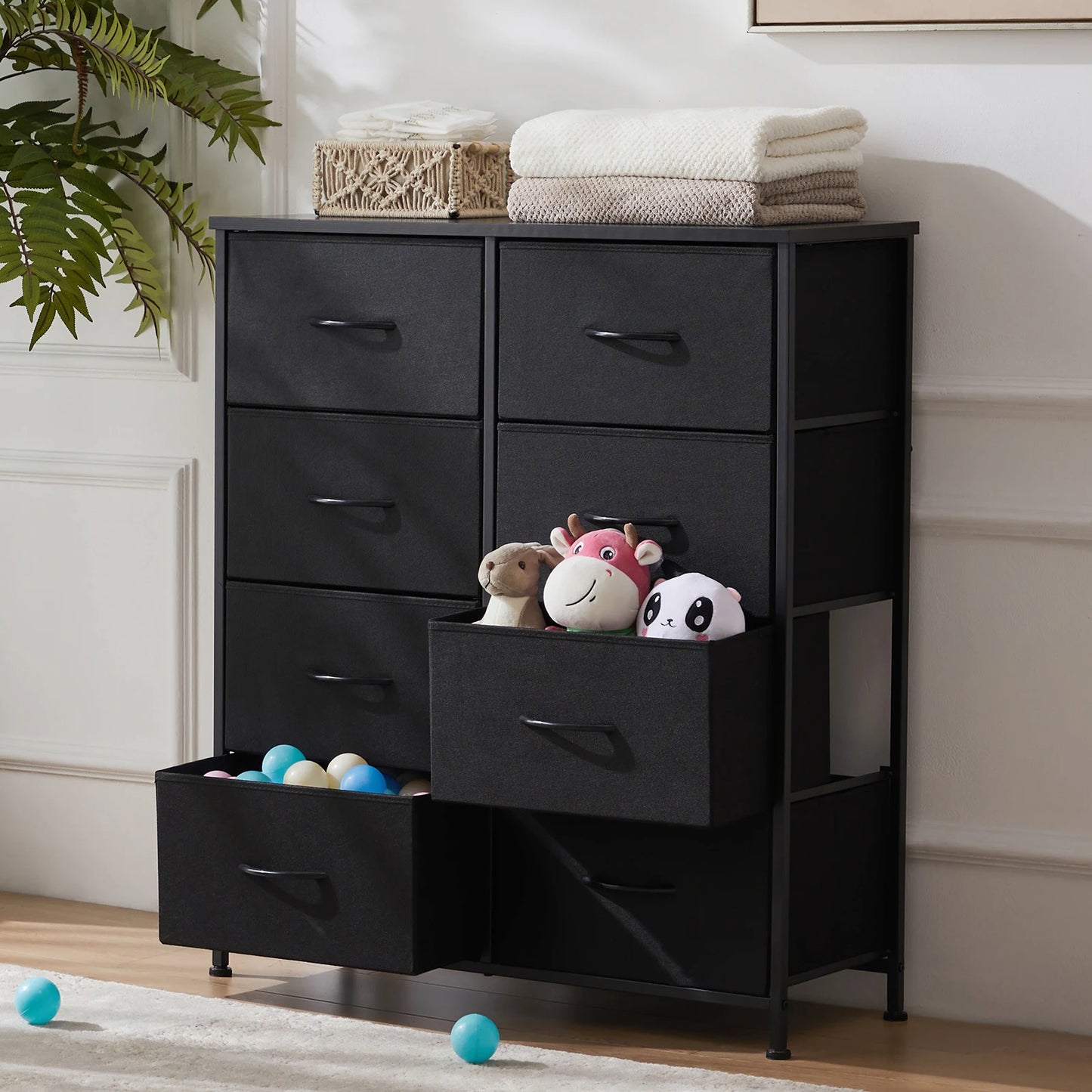 MCQ 8 Drawer Living Room Storage Cabinet Organizer