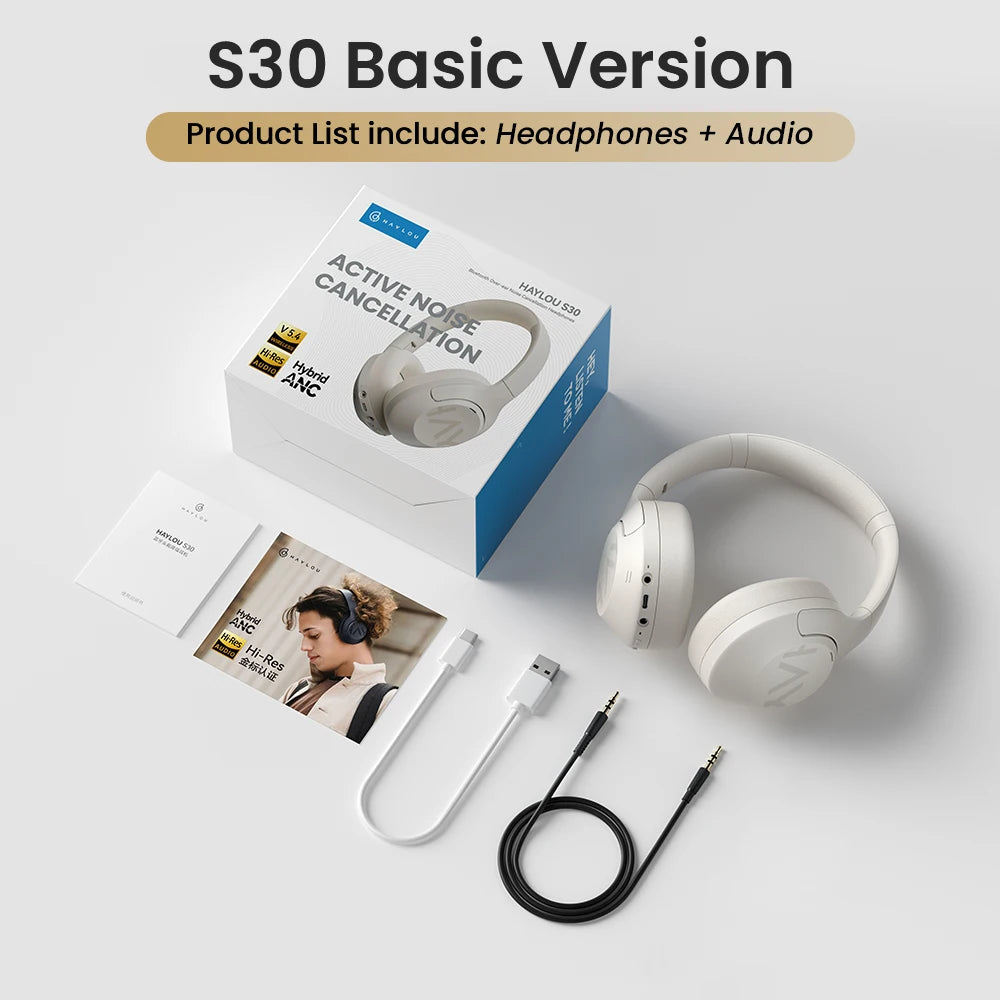 Haylou S30 Wireless Bluetooth Headphones With Adaptive Noise Cancellation