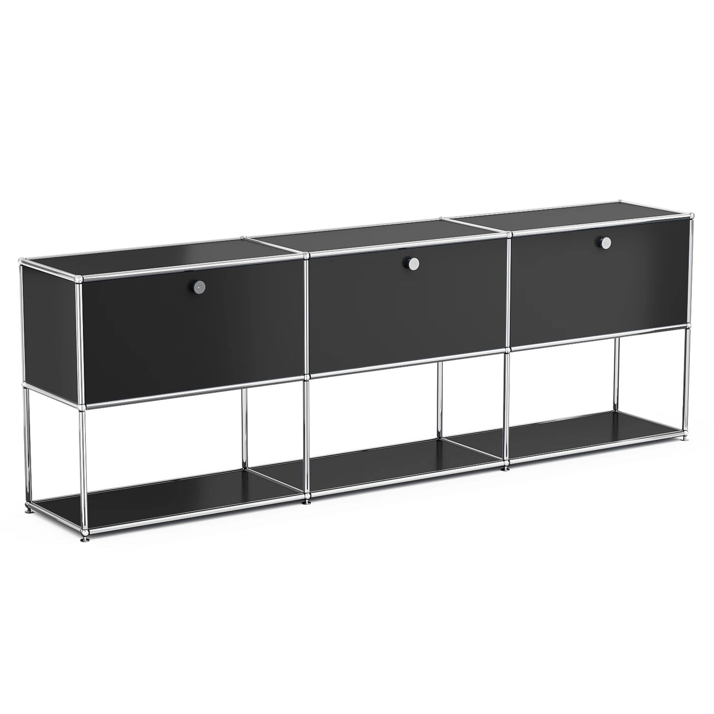 Modular Sideboard Storage Cabinet With Metal Frame