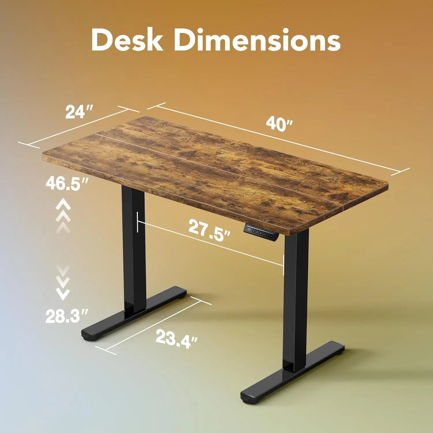 K Kyspho Electric Standing Desk With 4 Memory Height Settings
