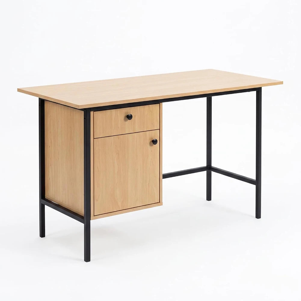 HiMISS Home Office Desk With Drawer And Door Storage