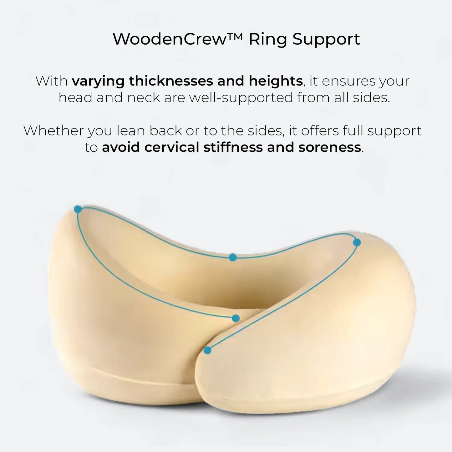 Memory Foam Travel Neck Pillow for Airplane Flights and Sleep