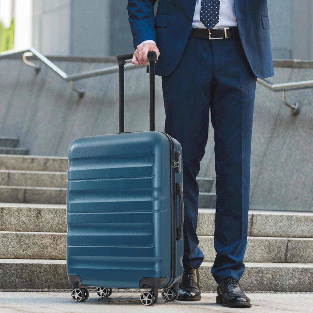 6 Piece ABS Hardshell Luggage Set Dual Spinner Wheels Travel