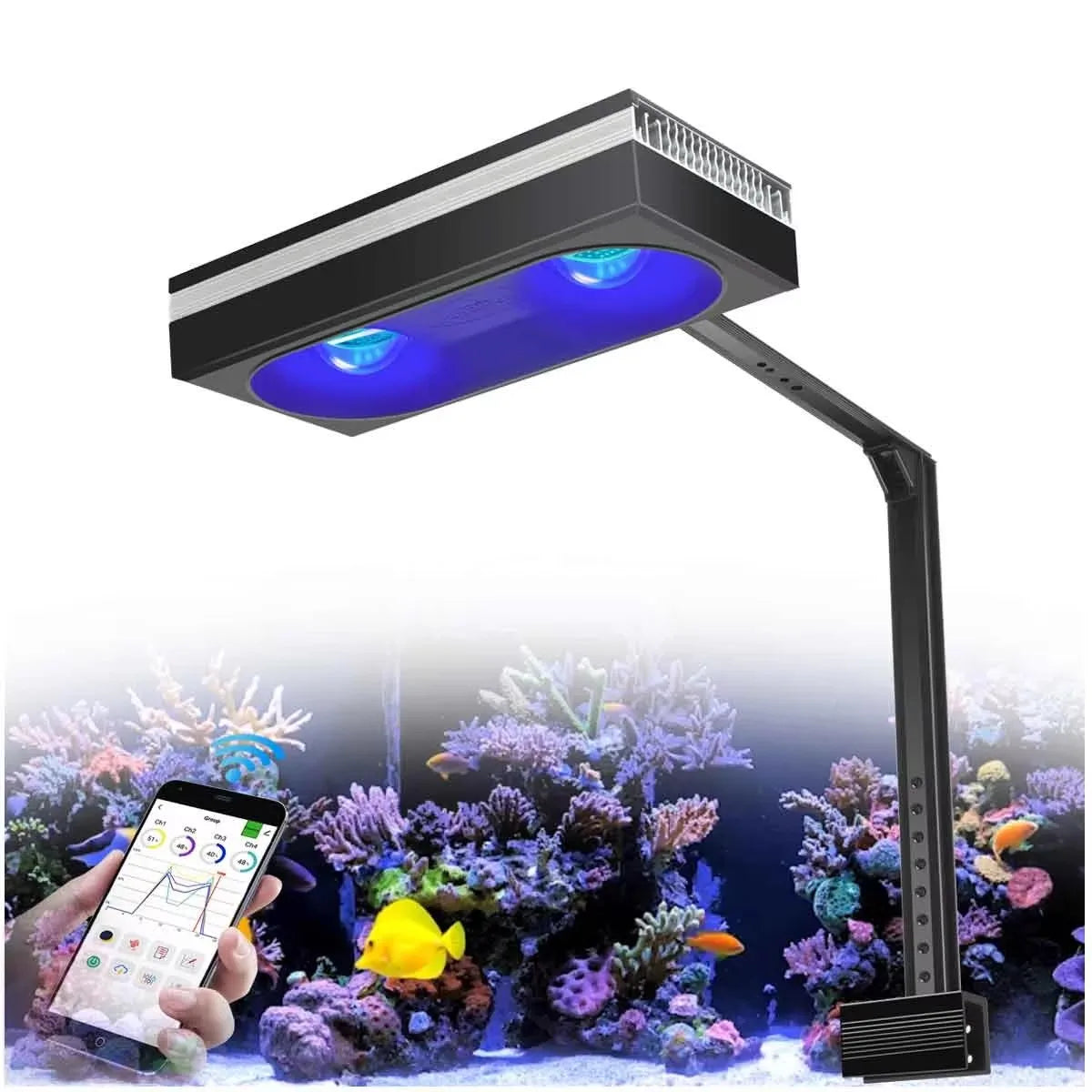 PopBloom RL180 WiFi 180W Full Spectrum LED Aquarium Reef Light