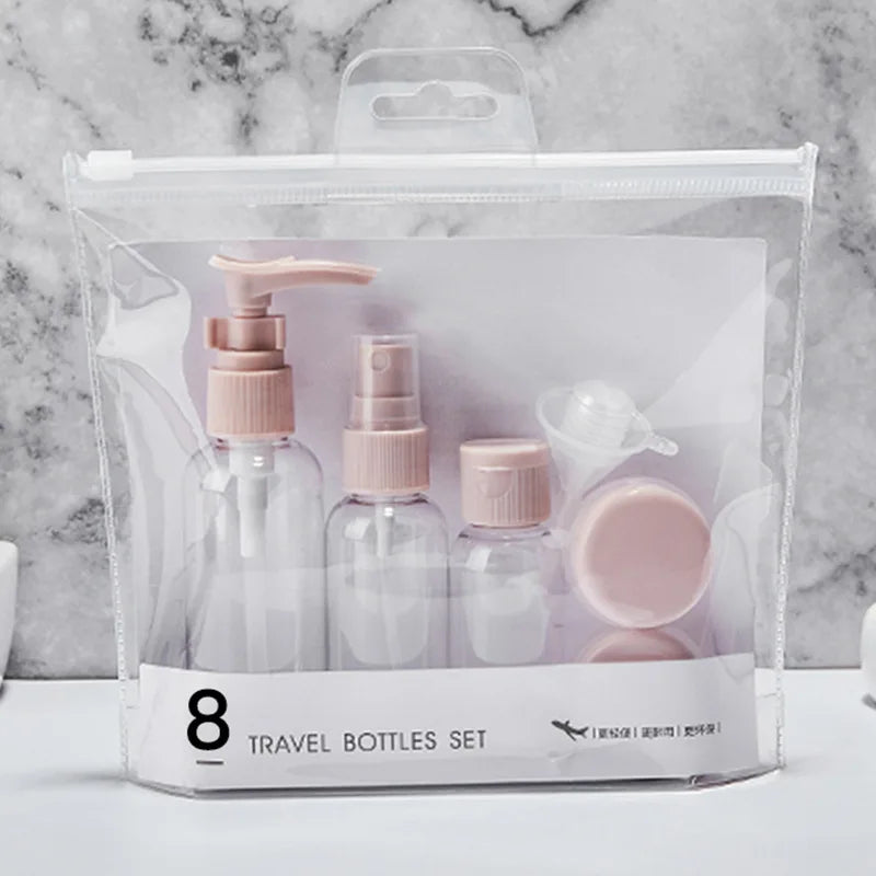Refillable Travel Bottles Set For Cosmetics And Toiletries