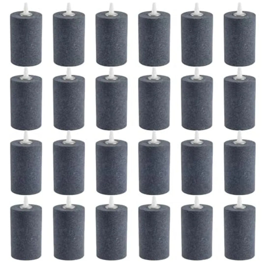 Cylinder Air Stone for Aquarium 24 Pack Sintered Mineral Diffuser