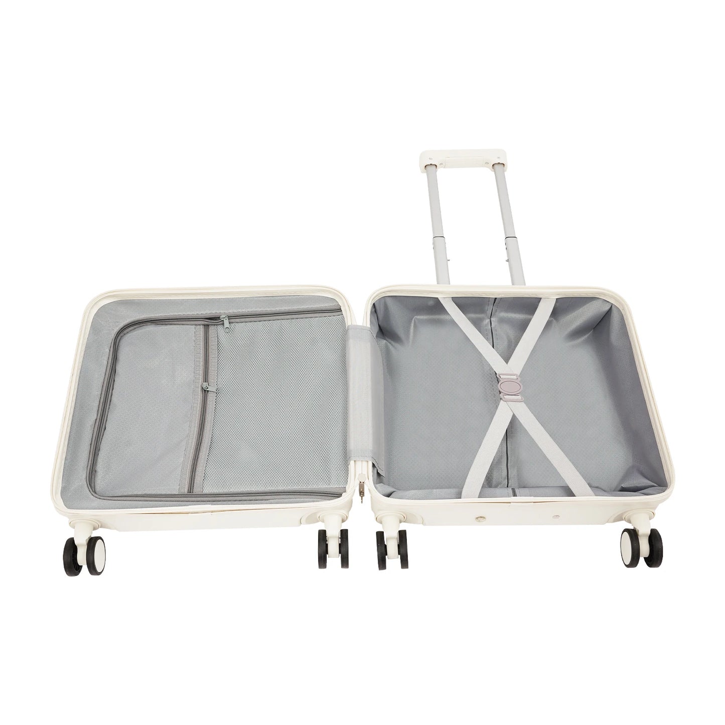 Lightweight ABS Underseat Carry-On Luggage With Front Compartment TSA Lock
