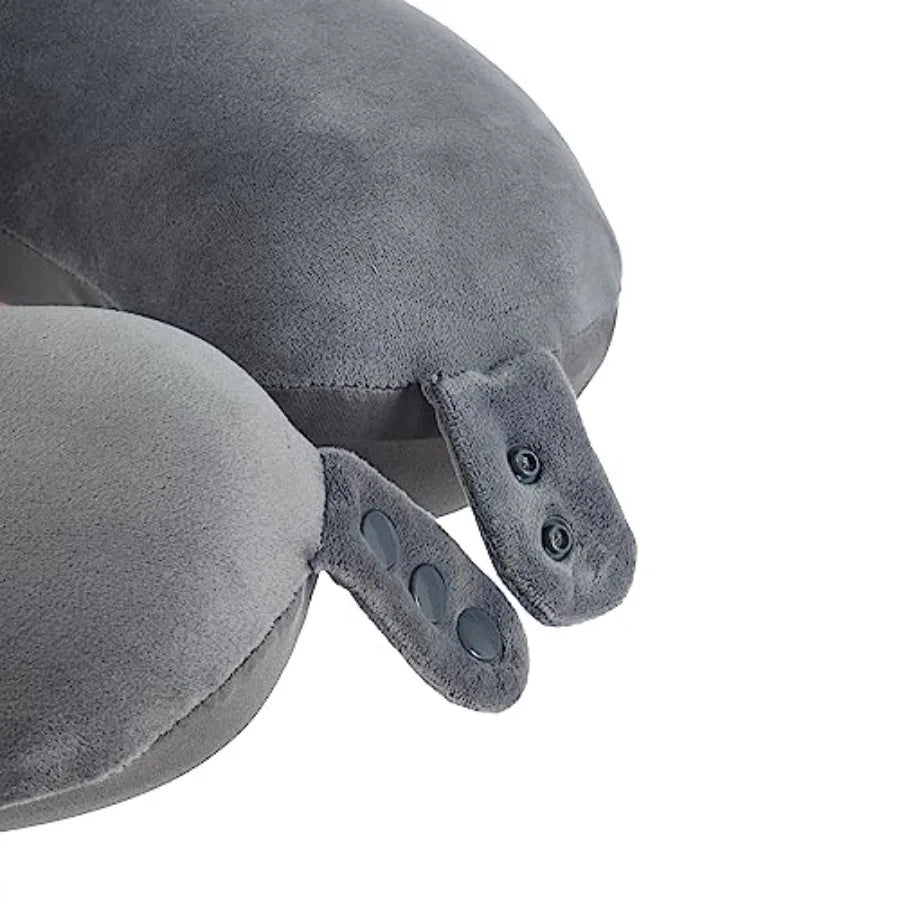 Memory Foam Travel Neck Pillow For Head Support Adjustable Comfort