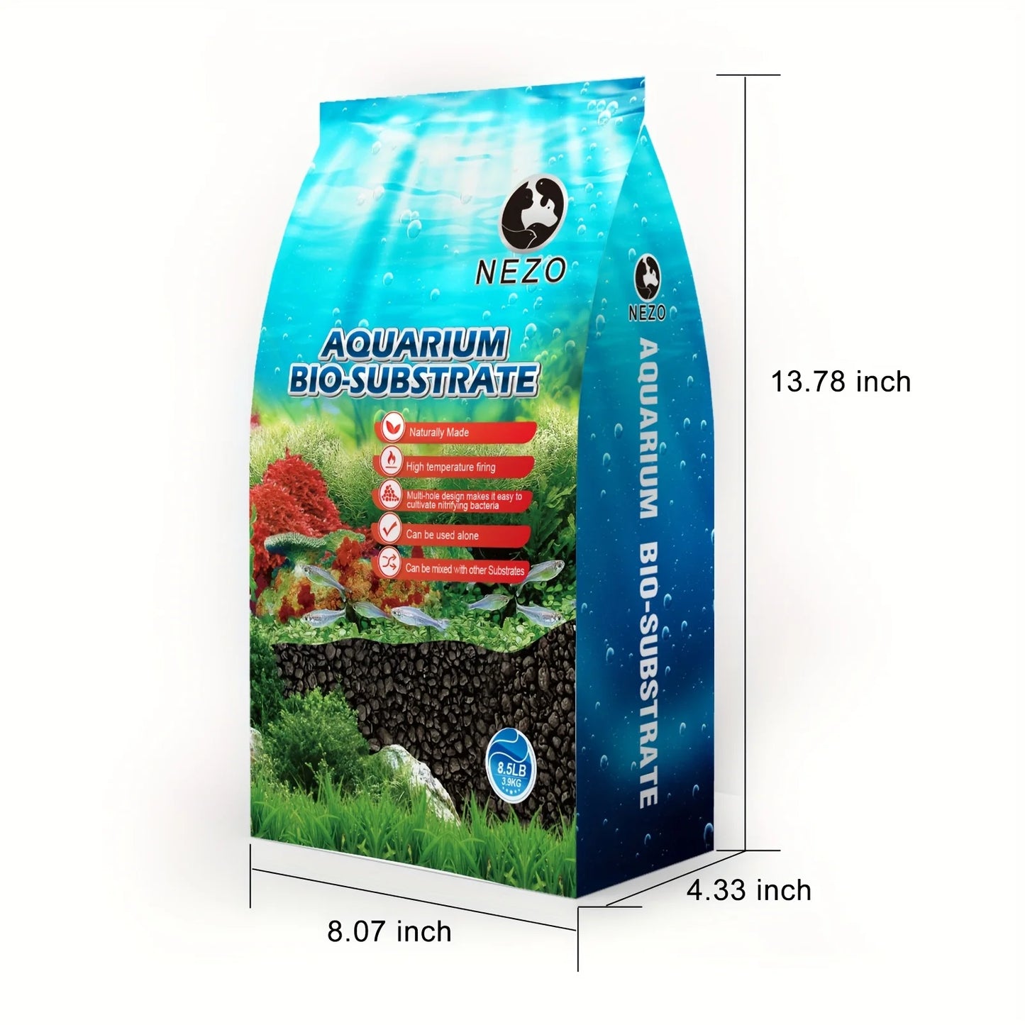 NEZO Aquarium Bio Substrate Gravel For Plant And Shrimp