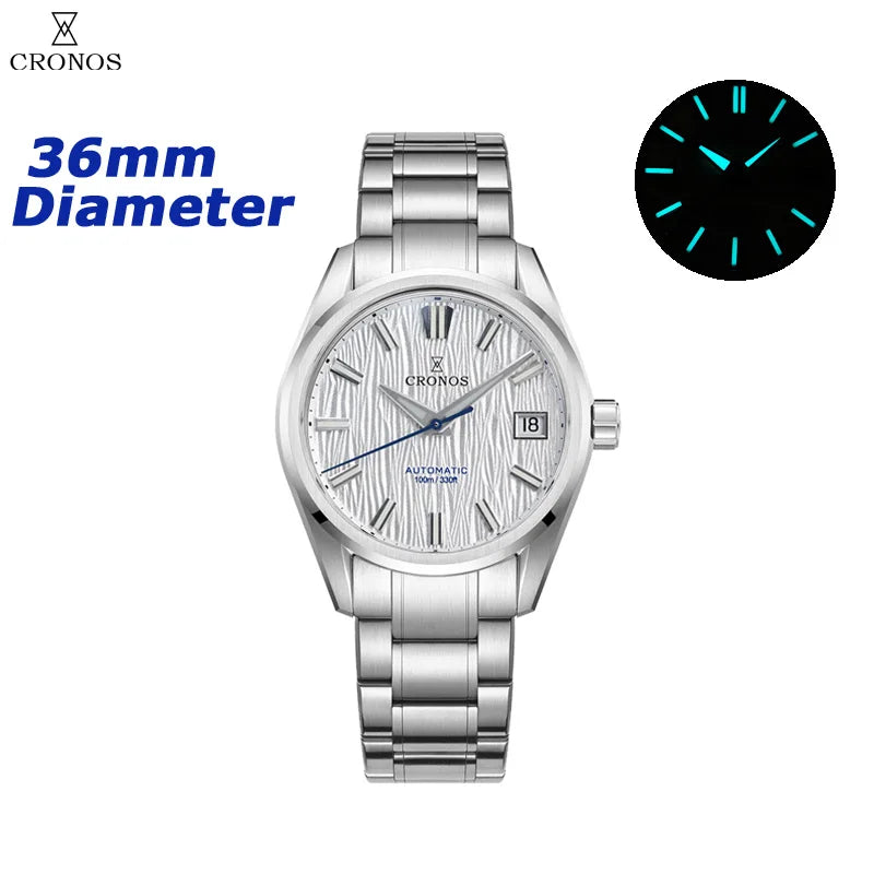 Cronos L6048M Automatic Men Watch Miyota 9015 Movement Sapphire Dial 10 ATM