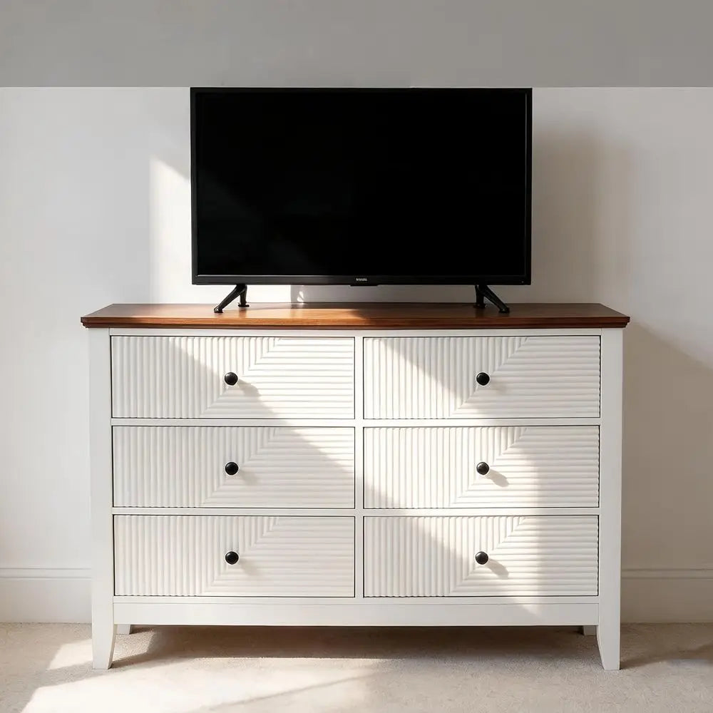 Diagonal Grain Wood TV Stand Storage Cabinet With Doors