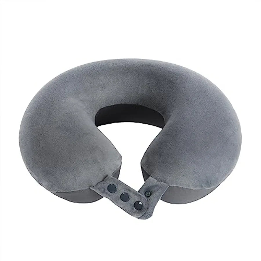 Memory Foam Travel Neck Pillow For Head Support Adjustable Comfort