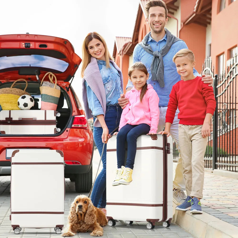 Expandable Hardside Luggage Set 4 Piece Spinner With TSA Lock