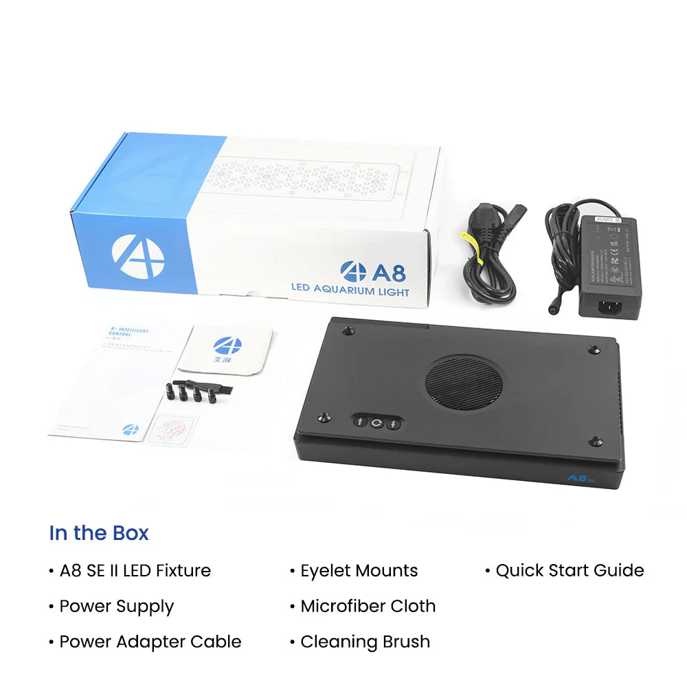 A8se II Max 240W WiFi App Control Programmable Marine Aquarium LED Light