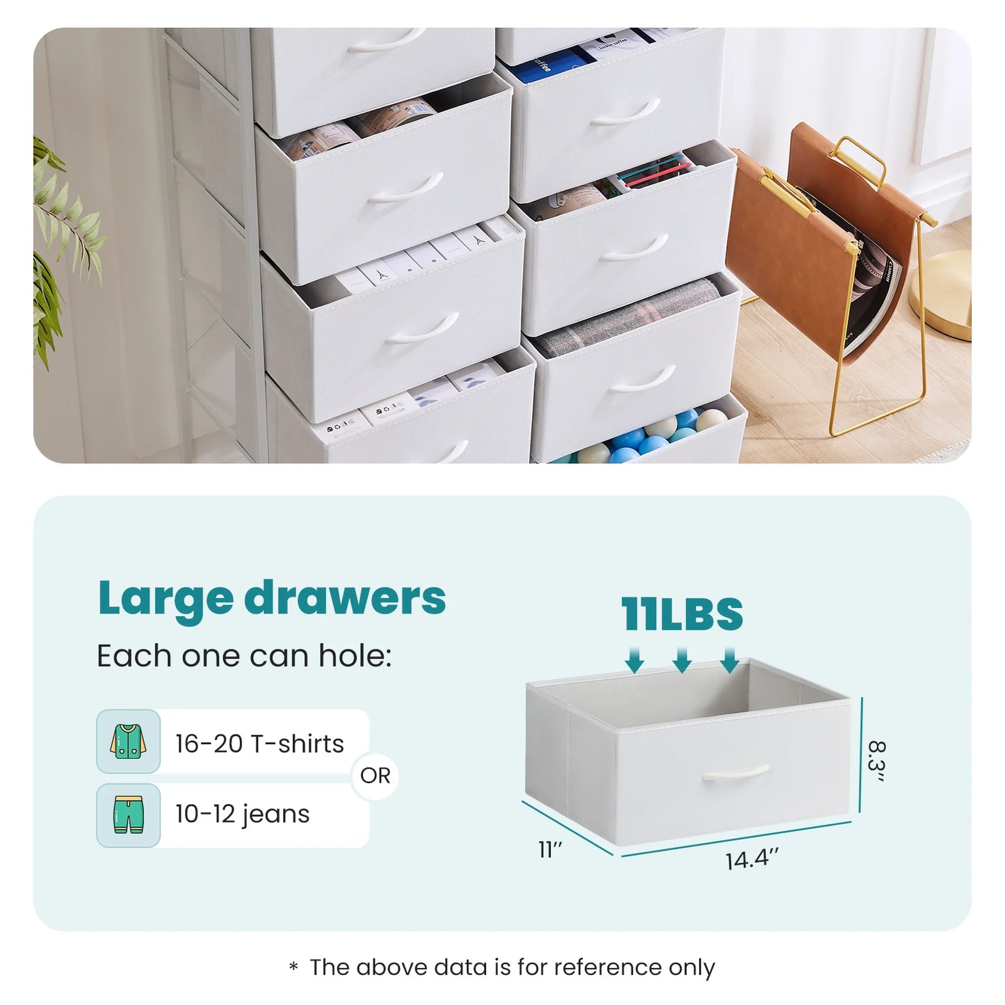 MCQ 10 Drawer Living Room Storage Cabinet Minimalist Dresser