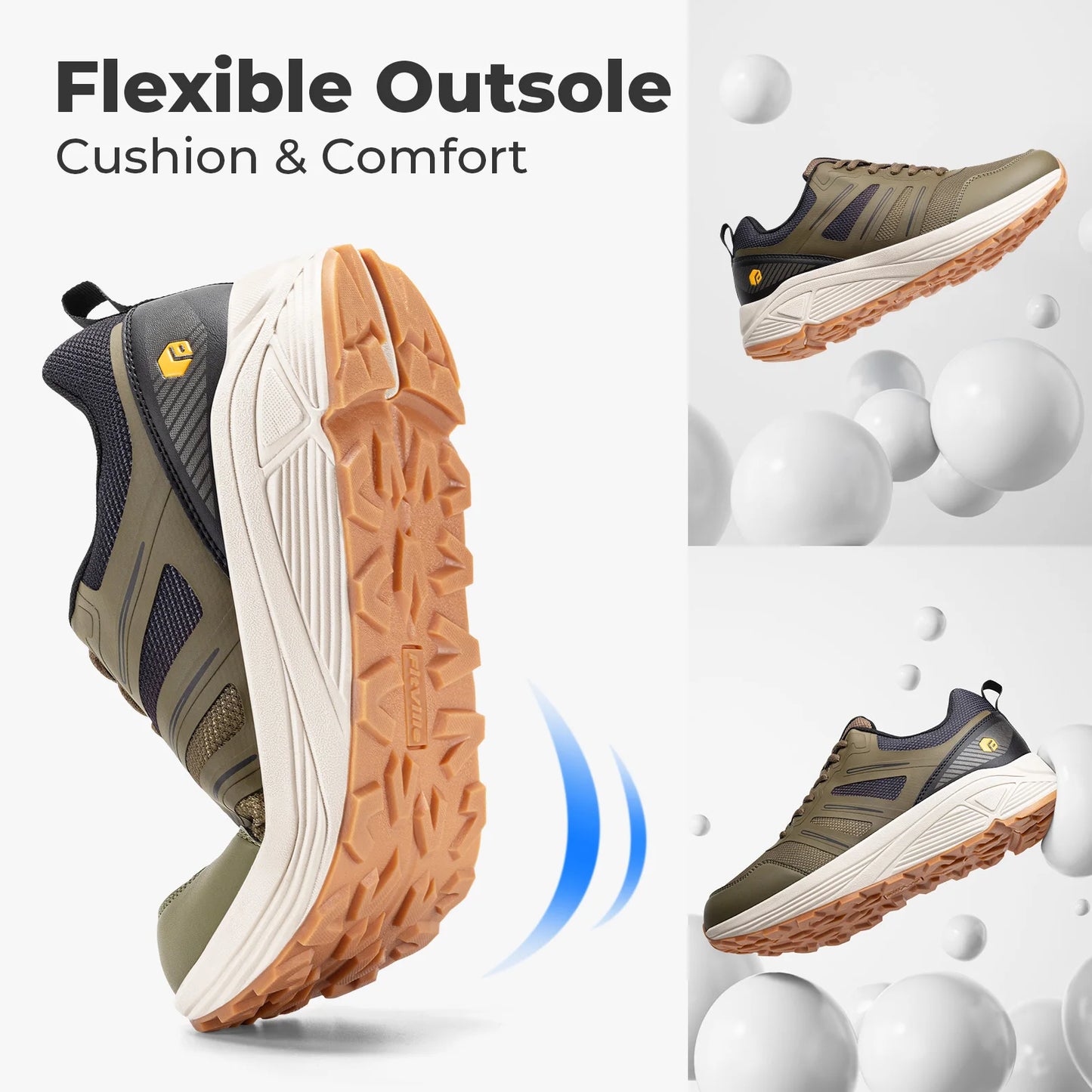 Fittington Trail Running Shoes Men Non Slip Wide Toe