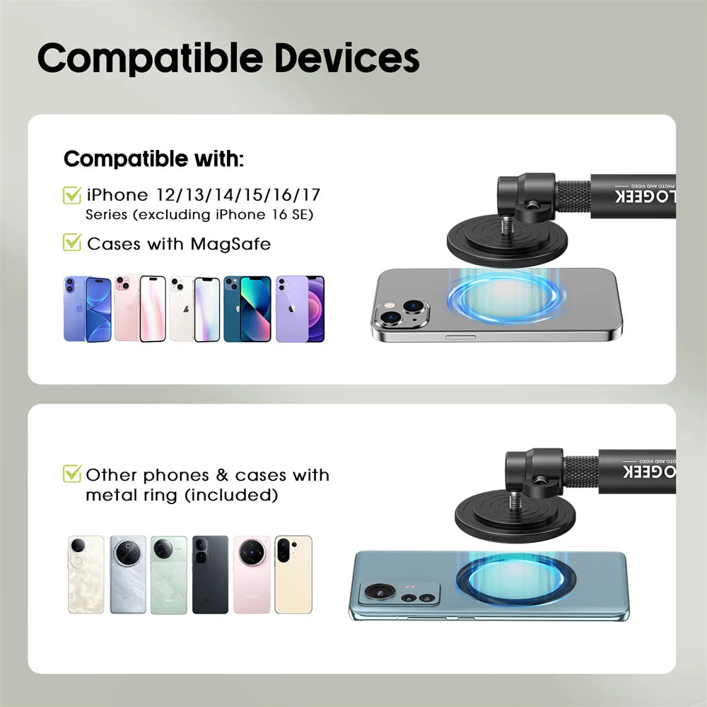 YELANGU Golf BallHead Magnetic Phone Stand For MagSafe iPhone Selfie