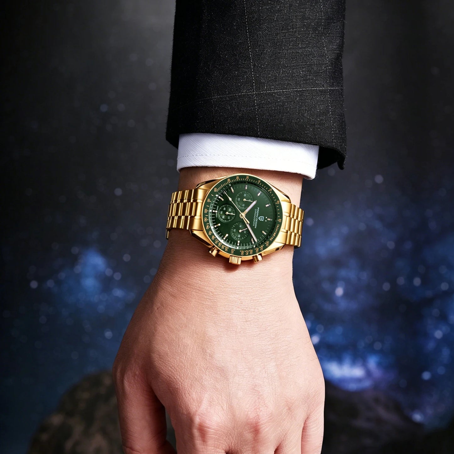 PAGANI DESIGN Luxury Quartz Chronograph Watch for Men with Date