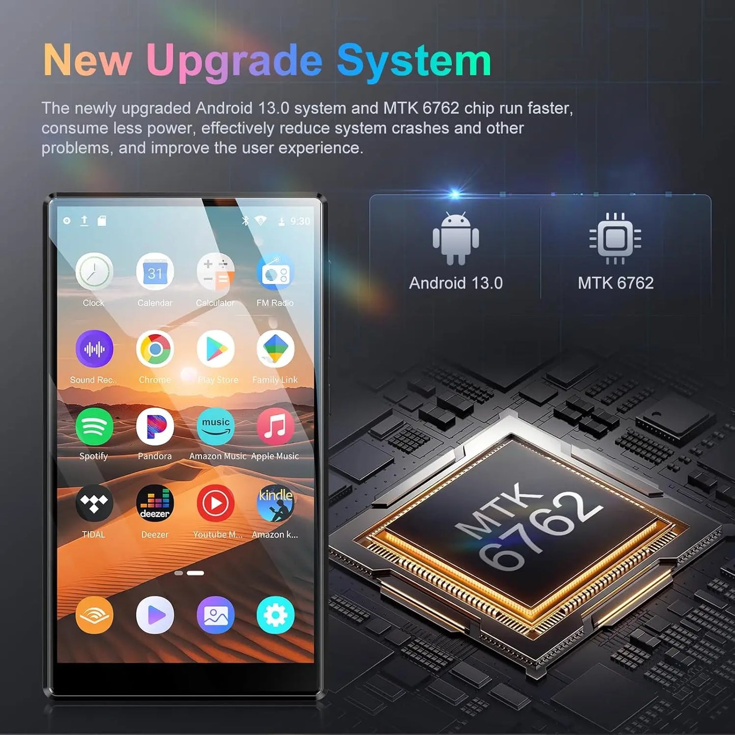 Oilsky Android 13 MP3 MP4 Player With Bluetooth And WiFi