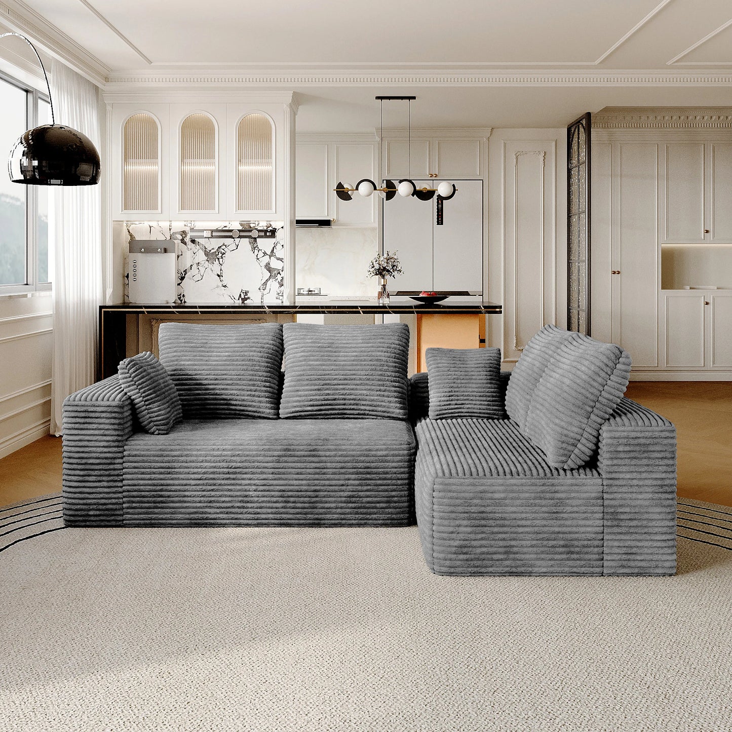 Sdorens Cloud Sectional Sofa L Shaped Chaise For Living Room