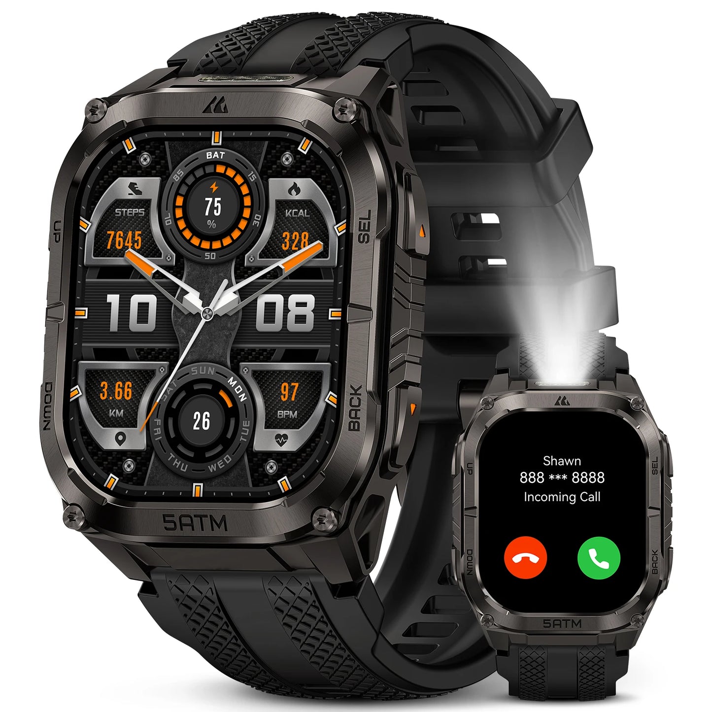 KOSPET Tank M4C Rugged Smartwatch Military Grade GPS With Flashlight