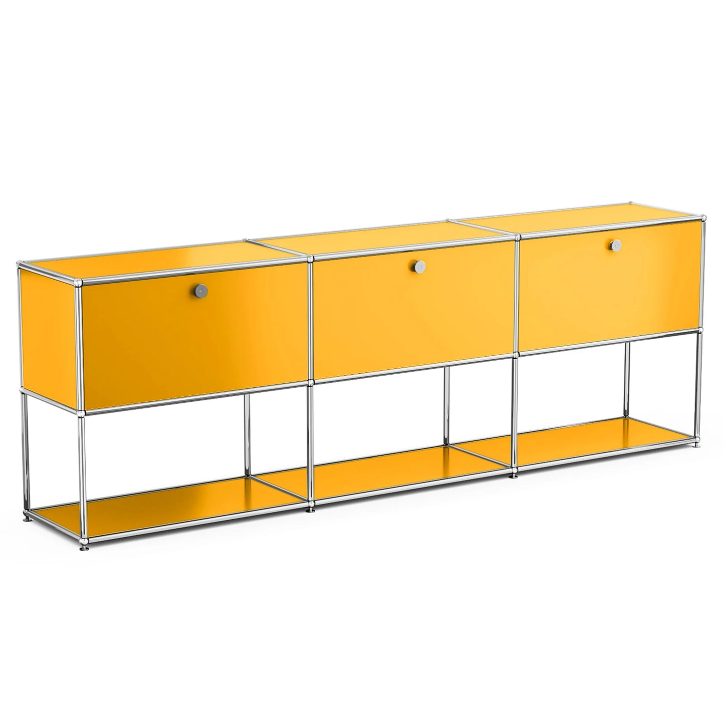 Modular Sideboard Storage Cabinet With Metal Frame