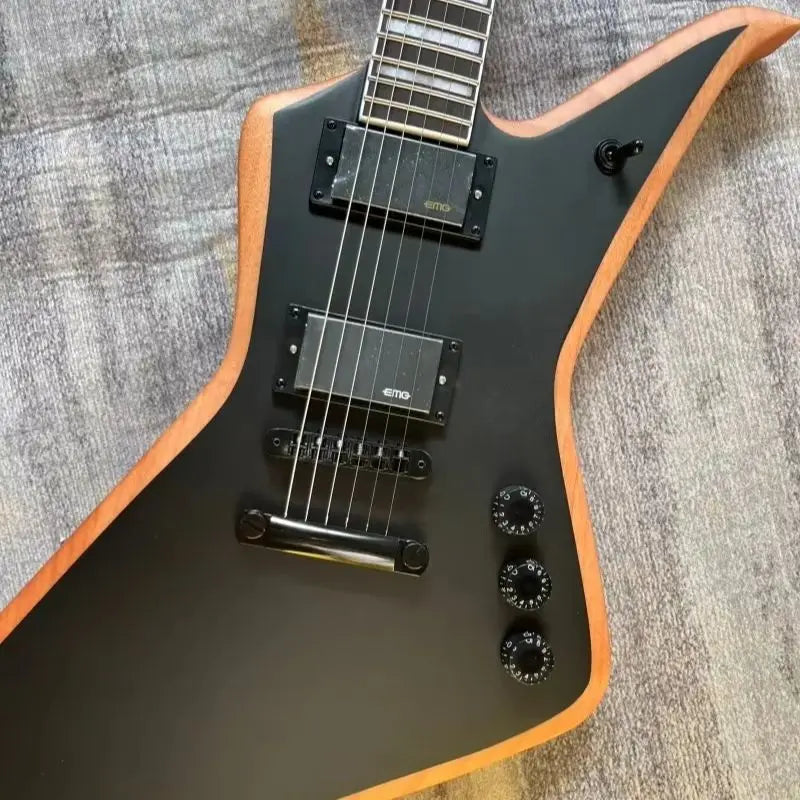 OUCEY Six String Electric Guitar With Wooden Border Design
