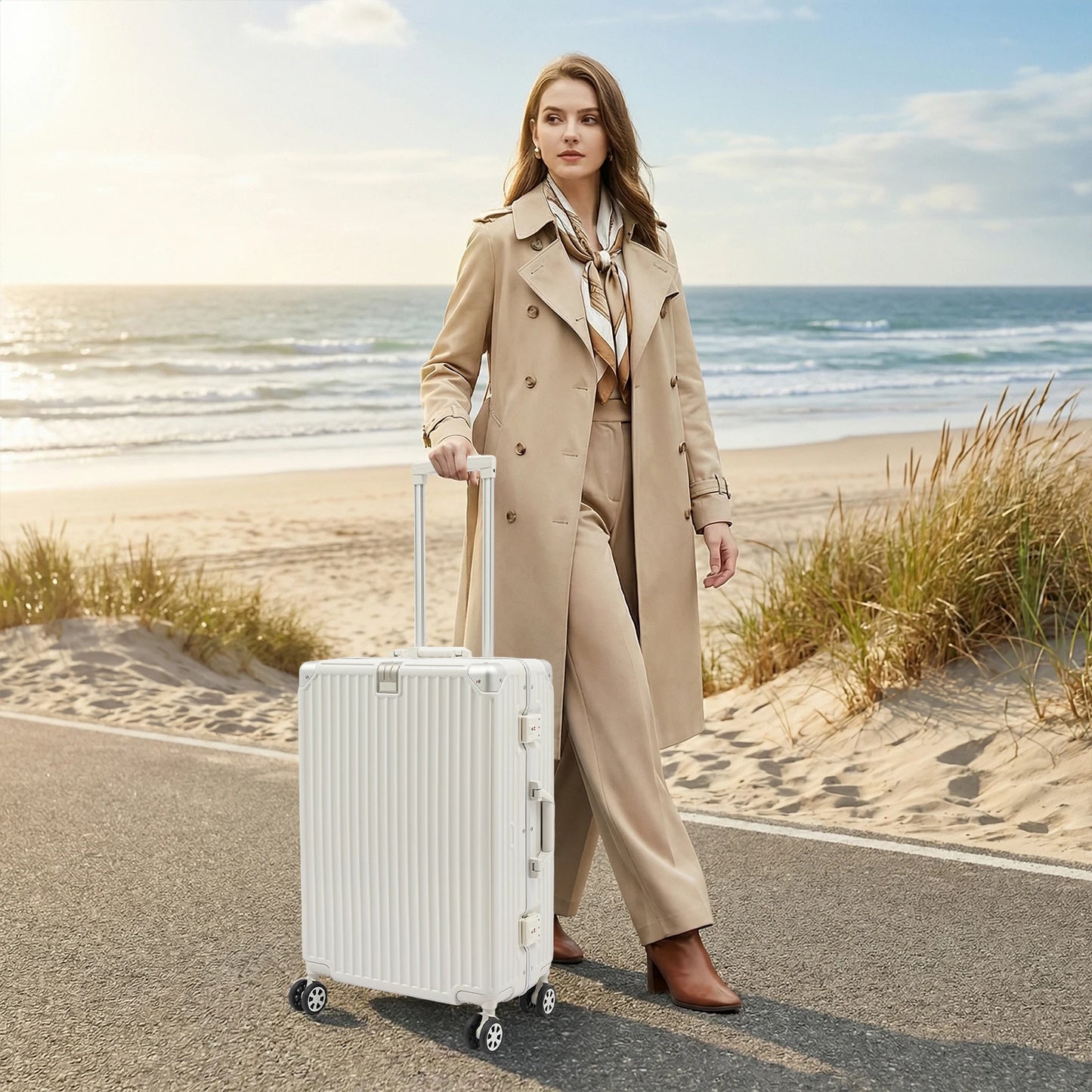 Bymaocar Reinforced Carry On Luggage With Combination Lock
