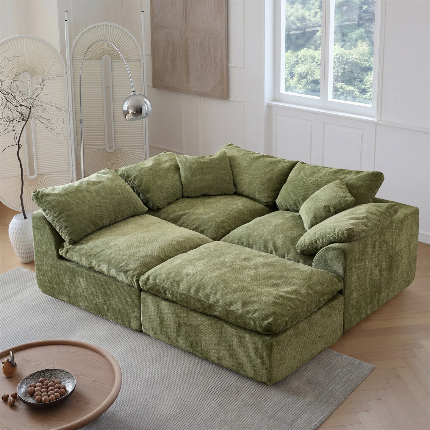 Yeflixvrau Modern Modular Sectional Sofa Cloud Couch Removable Cushions