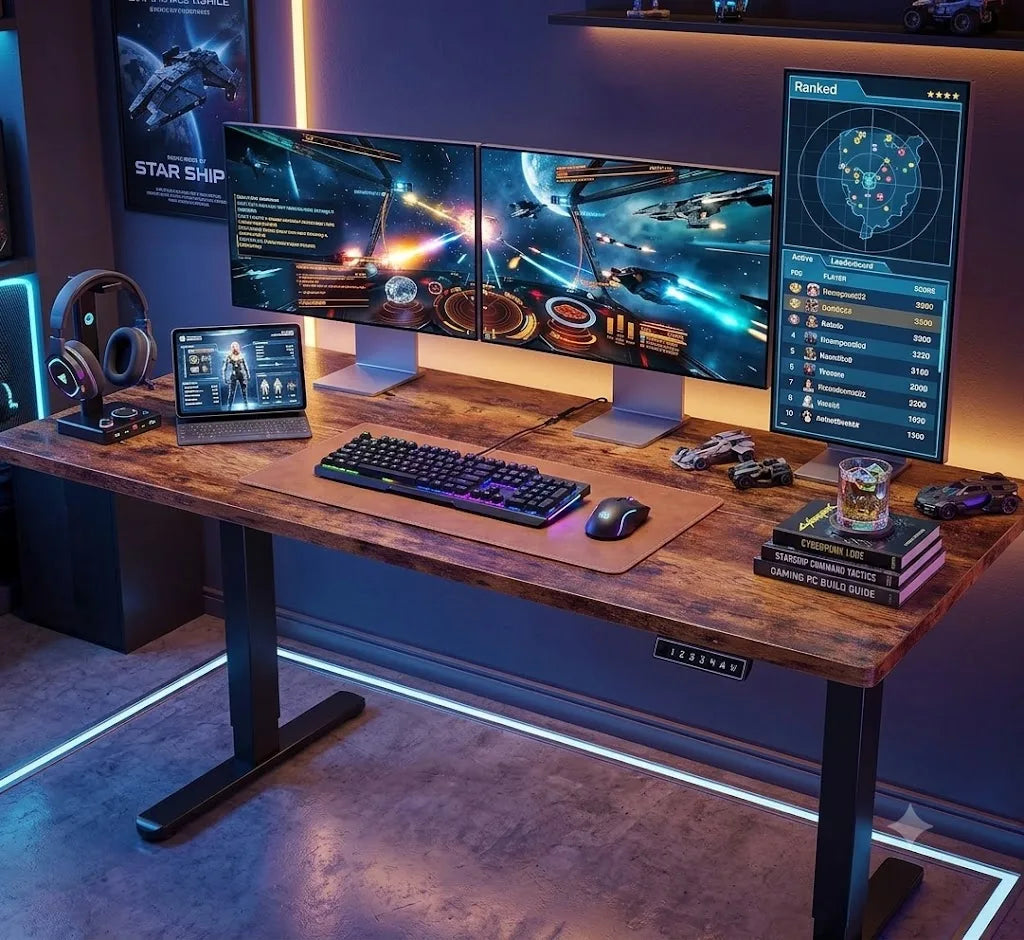 K Kyspho Electric Standing Desk With 4 Memory Height Settings