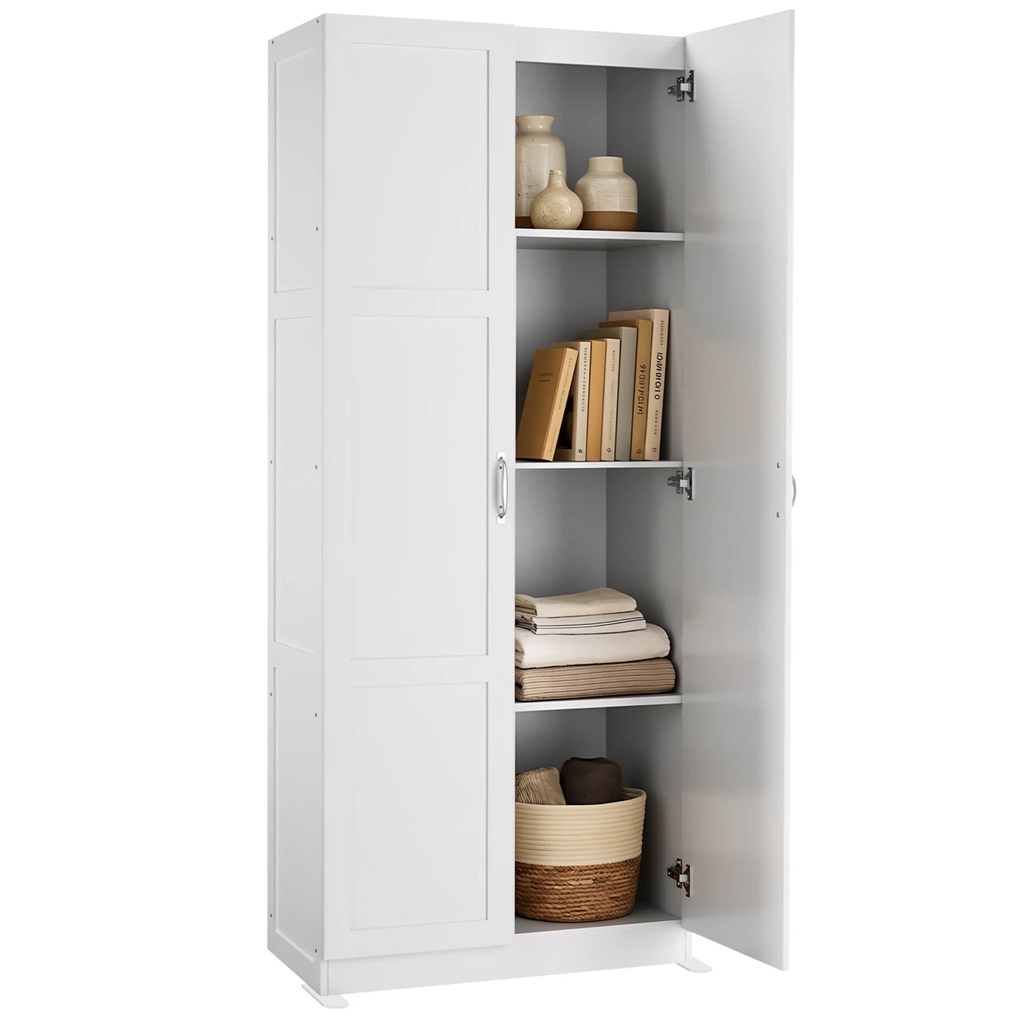 JHK Wooden Living Room Storage Cabinet Large Capacity Organizer