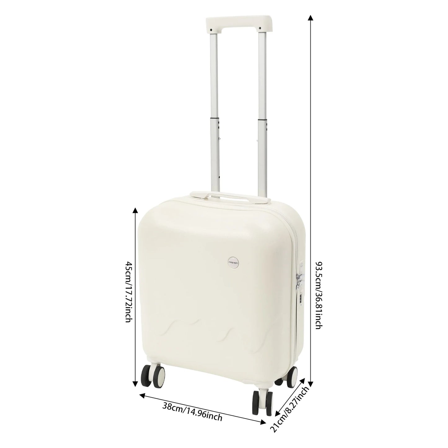 Hardside Carry On Luggage ABS PVC With USB Port Cup Holder Password Lock