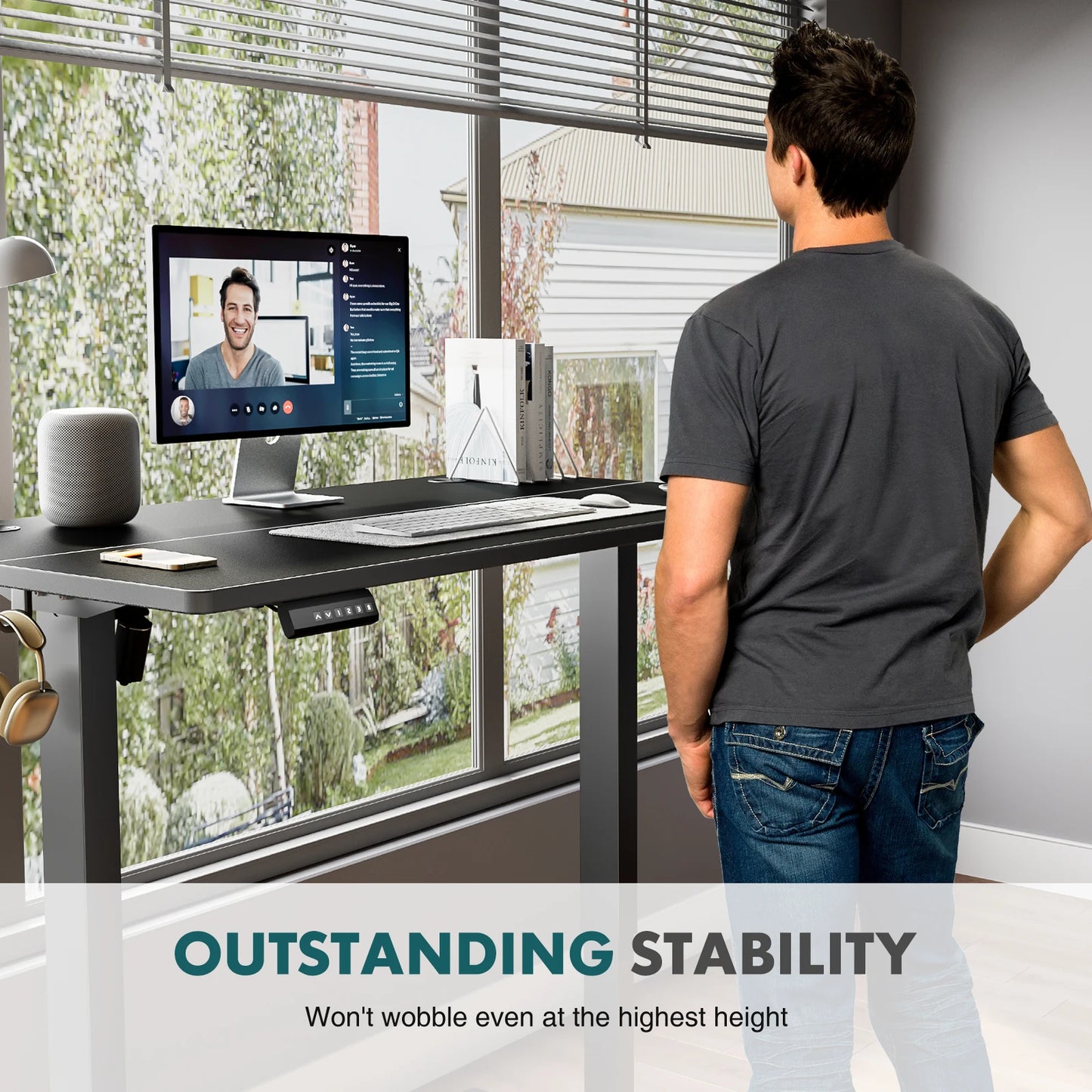 JHK Ergonomic Electric Standing Desk Height Adjustable Workstation