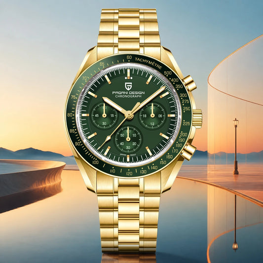 PAGANI DESIGN Luxury Quartz Chronograph Watch for Men with Date
