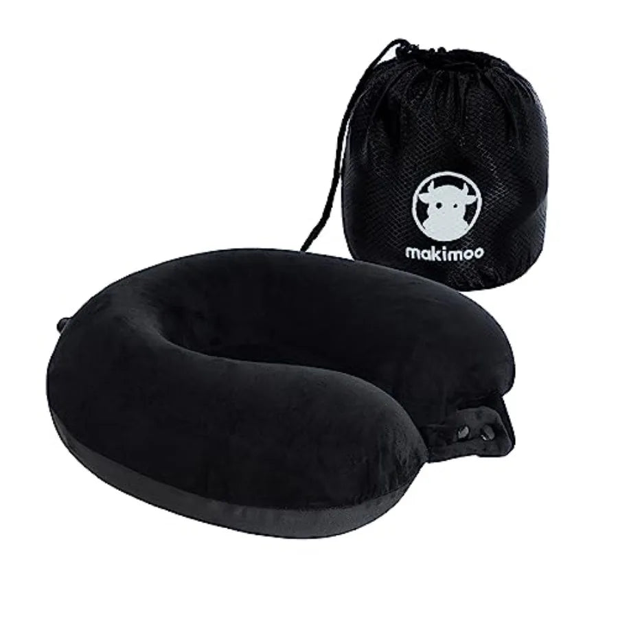 Memory Foam Travel Neck Pillow For Head Support Adjustable Comfort