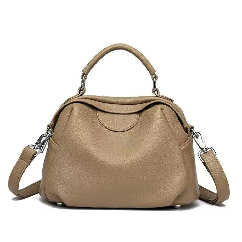Anti Scratch Structured Women's Handbag With Magnetic Buckle Top Handle