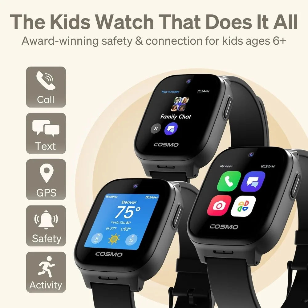 Children's Smart Watch GPS Tracking Calls Text Parental Controls SOS