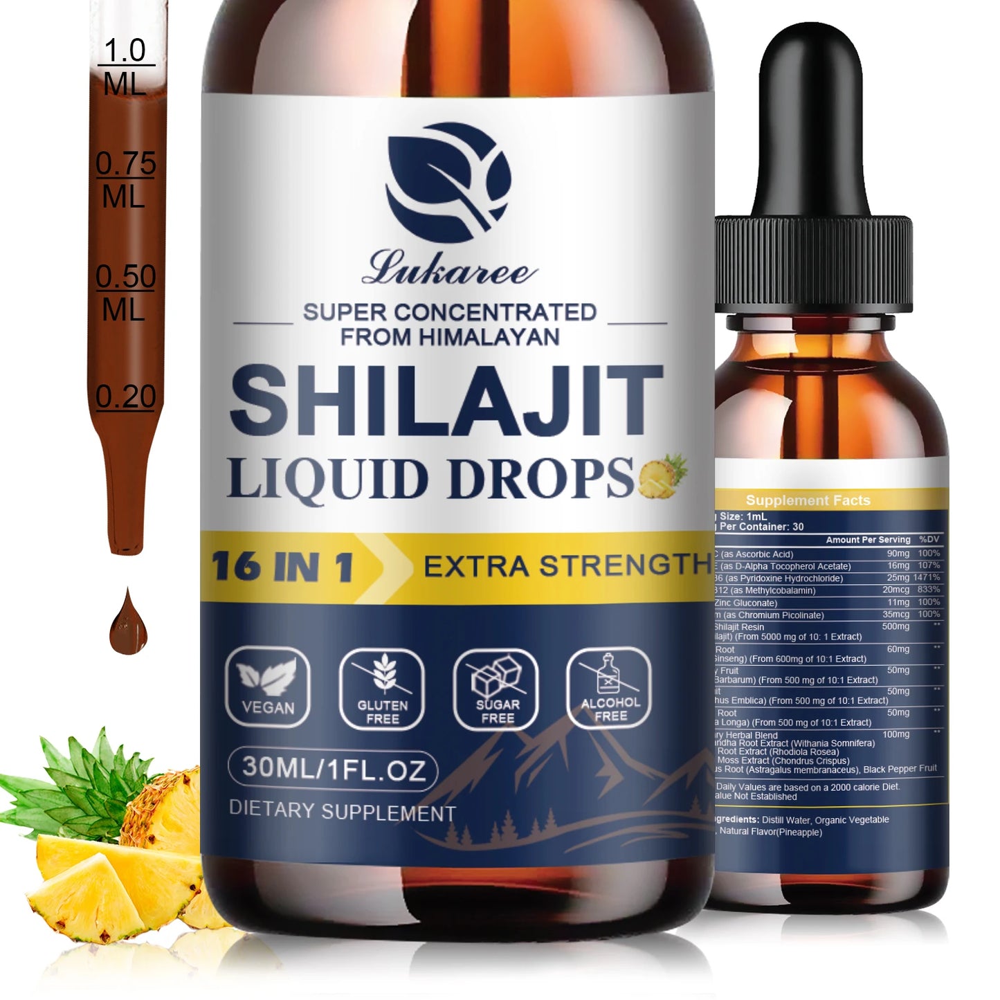 Beworths Shilajit Drops With 85 Minerals And Fulvic Acid
