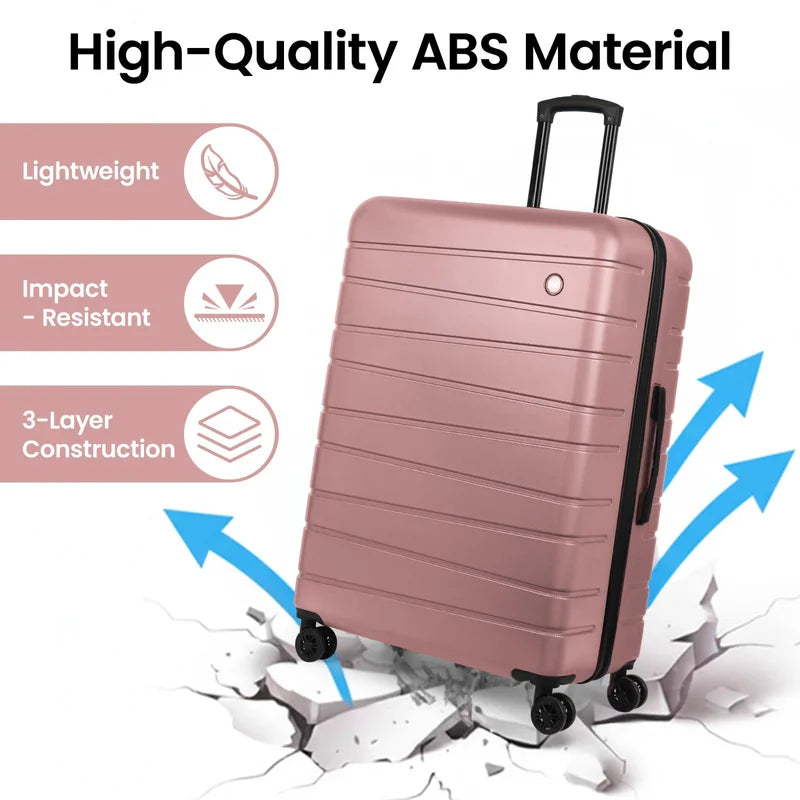 Lightweight Hardside Carry-On Luggage for Travel Unisex Durable