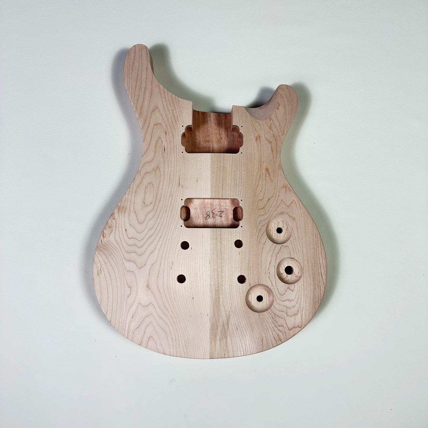 DIY Electric Guitar Kit Unfinished Maple Cup Mahogany Body And Neck