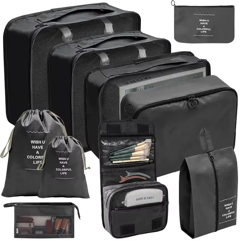 Travel Organizer Packing Cubes Set 7 To 11 Pcs Polyester Bags