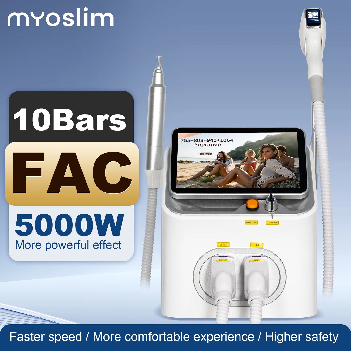 MYOSLIM 2in1 Picosecond Diode Hair Removal Machine Skin Treatment