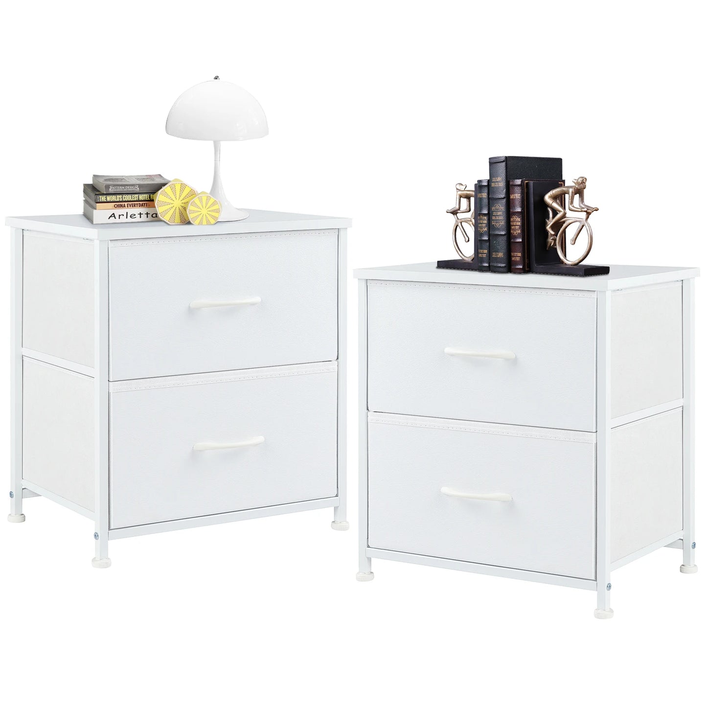 JHK Living Room Cabinet With Fabric Drawers Storage Organizer