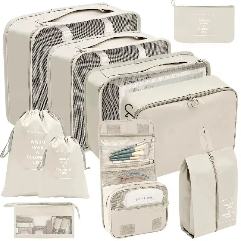 Travel Organizer Packing Cubes Set 7 To 11 Pcs Polyester Bags