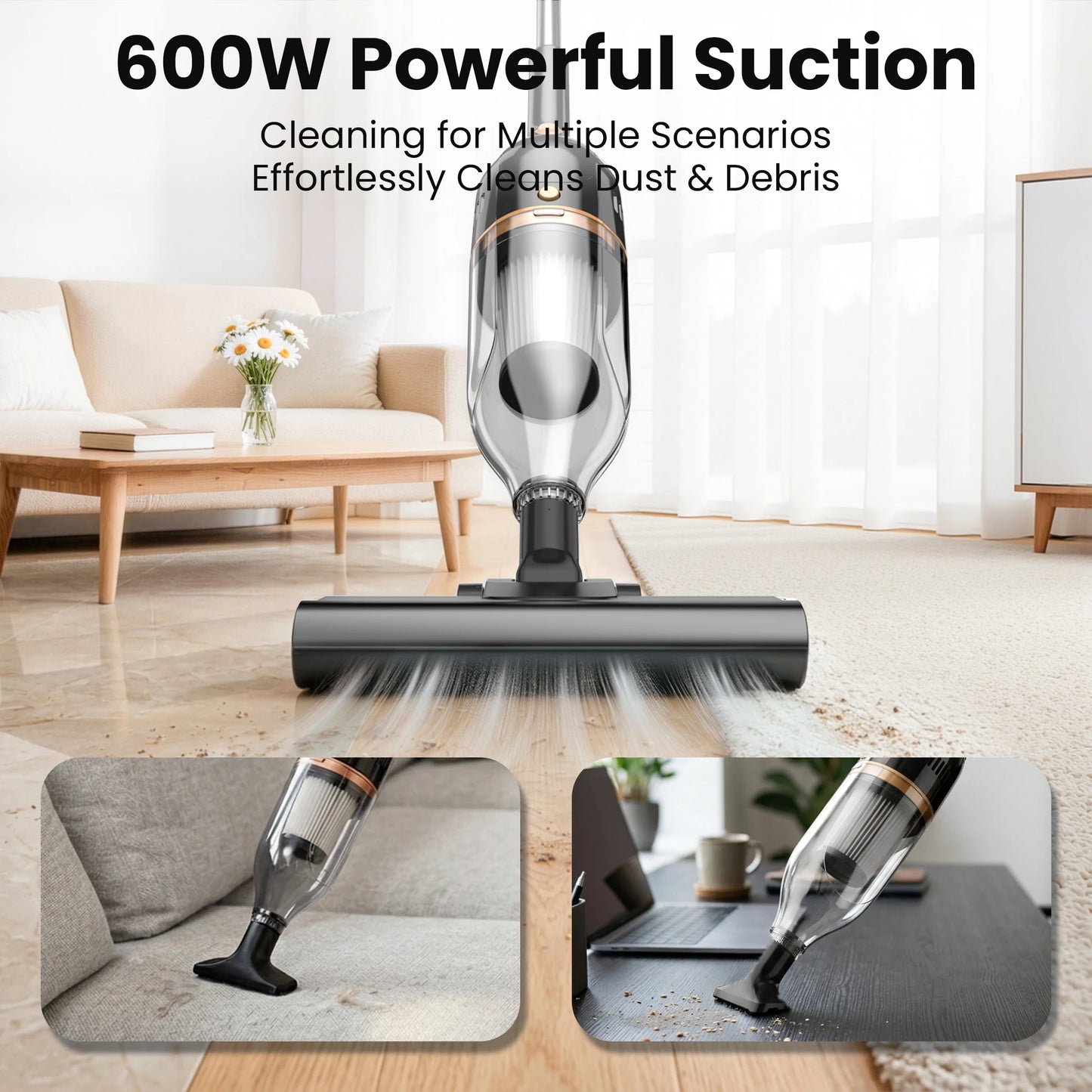 INSE Corded Vacuum Cleaner 600W 3In1 Hard Floor Pet Hair