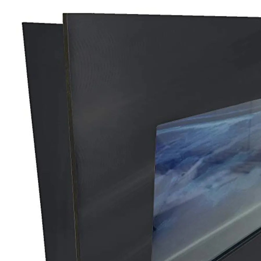 Wall Mounted Aquarium Brushed Black Aluminum Alloy Space Saving Design