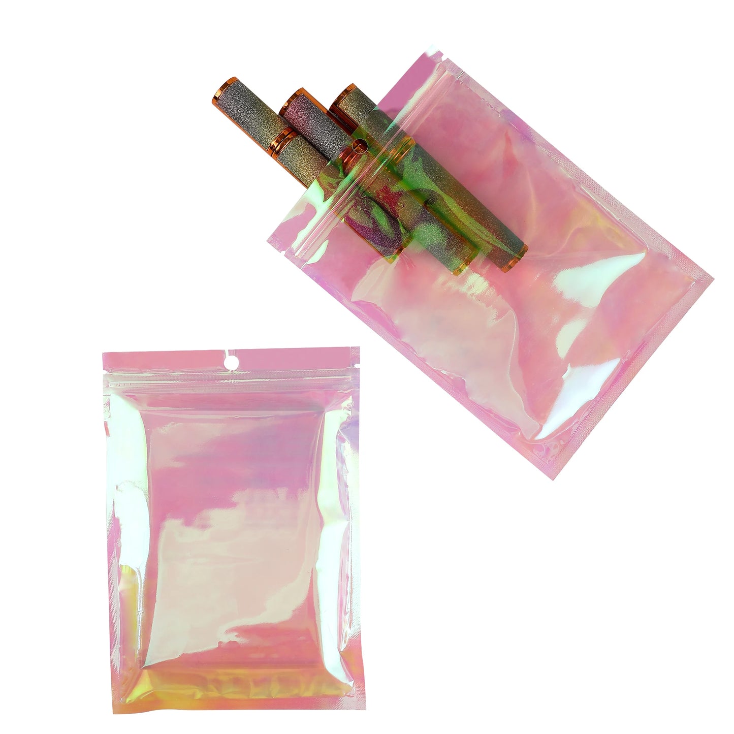VoluPack Eco Friendly Clear Mylar Bags Holographic Reusable Pouches