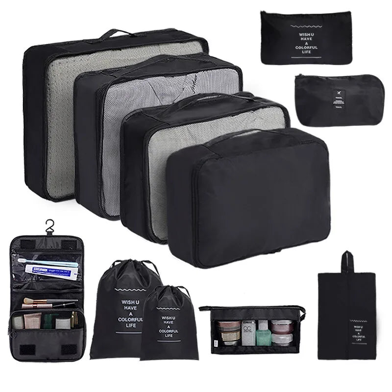 Travel Organizer Packing Cubes Set 7 To 11 Pcs Polyester Bags