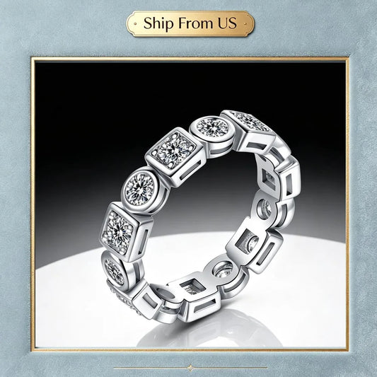 LYEE CYEE Moissanite Emerald Heart Ring for Women, Sterling Silver