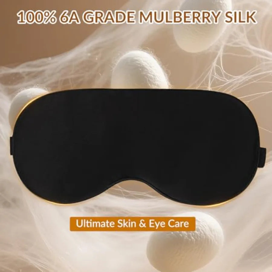 Mulberry Silk Sleep Mask For Men And Women Blackout Design